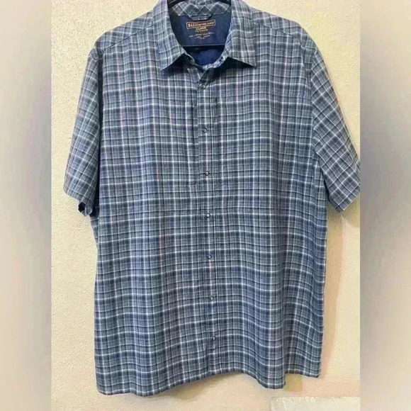 5.11 Tactical Shirts-Men's Cobalt Blue or Green 701 Covert Short Sleeve Shirt XL - Picture 4 of 11